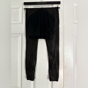 Spanx faux leather maternity leggings